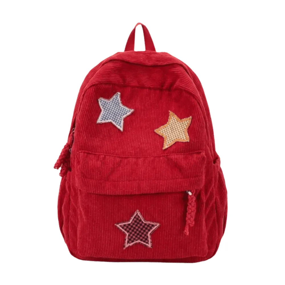 sac à dos en velours côtelé tendance, léger, grande capacité, sac à dos scolaire coloré, multi-poches, sac de voyage décontracté
