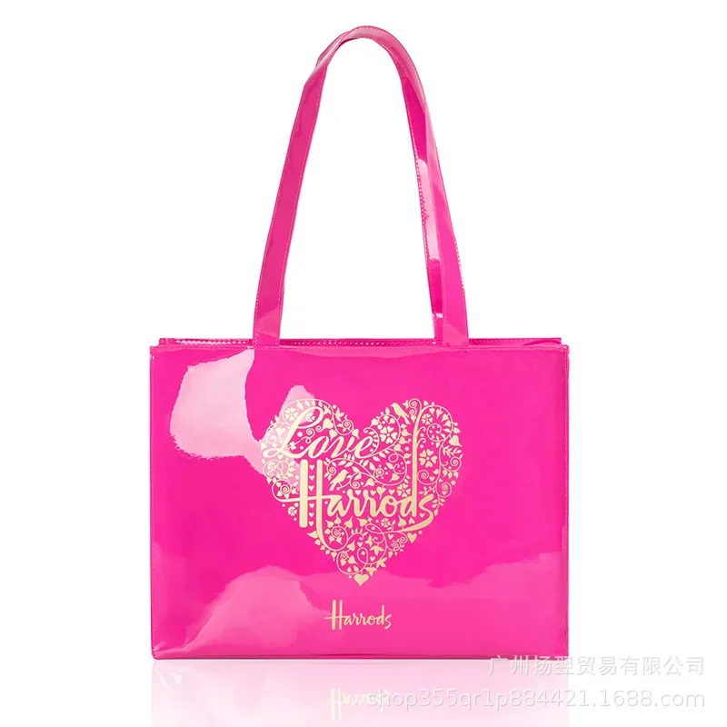 sac fourre-tout imperméable en pvc à imprimé cartoon pour femmes, sac à main décontracté et portable, sac pour le shopping, les trajets quotidiens et l'utilisation quotidienne en extérieur. ﻿