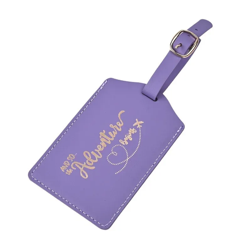 étiquette de bagage de voyage en pu, nouveau modèle de lettre, étiquettes de carte d'embarquement, étiquette de valise, accessoires de voyage, 2024
