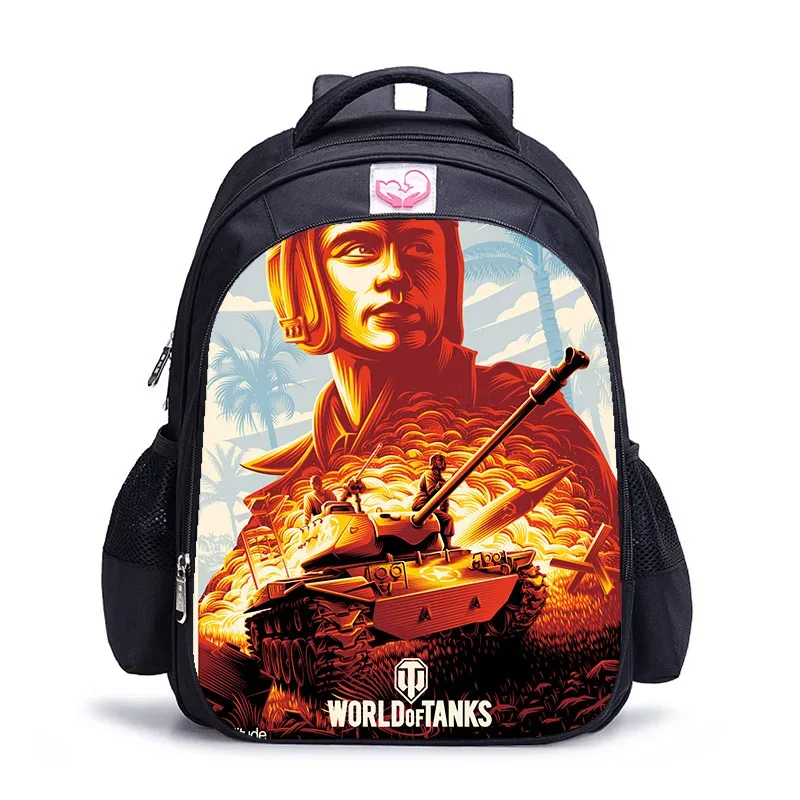 sac à dos de jeu du monde des chars pour enfant et adolescent, 16 pouces, pour livre, garçons et garçons