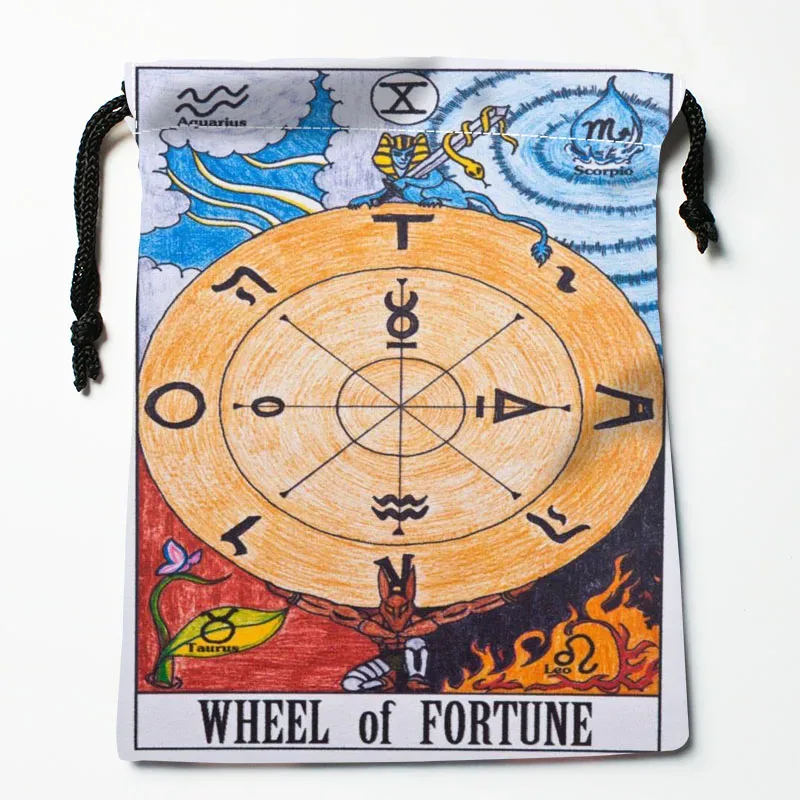 sacs à cordon personnalisés tarot, sacs cadeaux imprimés 18*22cm, pochette de voyage, sac de rangement pour vêtements, sac à main, trousse de maquillage