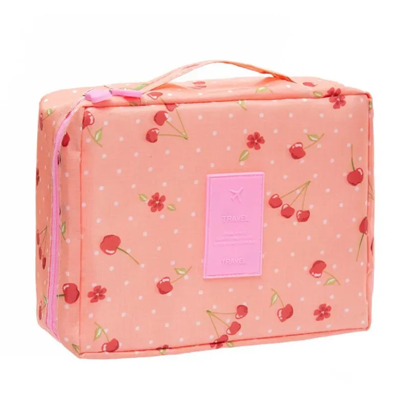 sac à cosmétiques organisateur sac de maquillage portable étanche mini couleur unie flamant voyage sac de rangement de toilette pochette de lavage de beauté