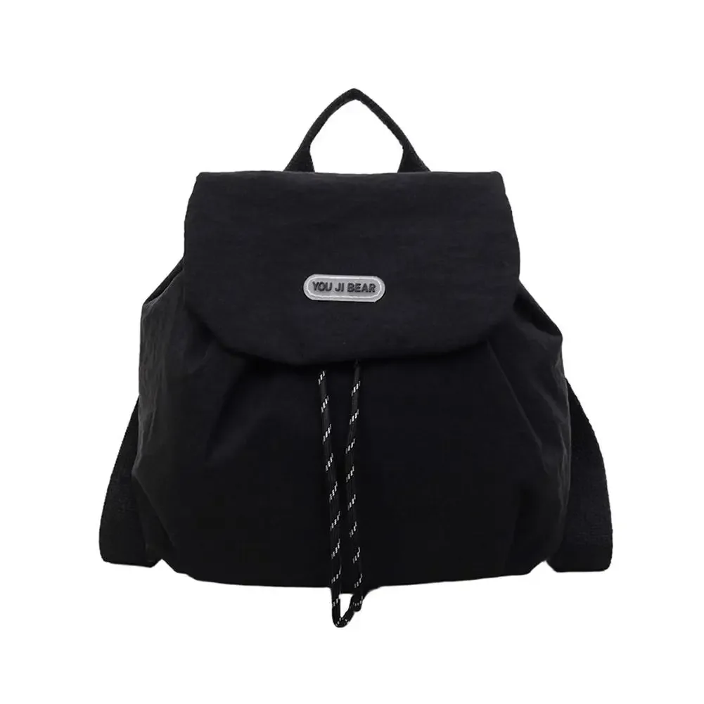 sac à dos en nylon souple avec cordon de serrage, petit sac à dos coréen pour femmes, sac à dos léger de voyage décontracté pour étudiants et navetteurs