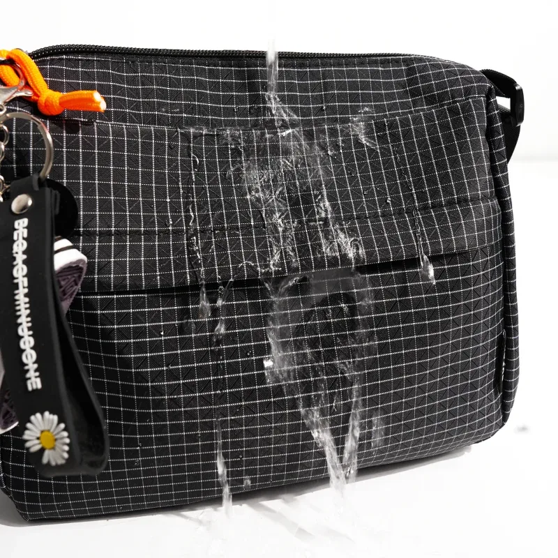sac bandoulière unisexe, style japonais et coréen, simple, imperméable, petit sac carré léger, pour tous les jours, voyages en plein air, sac à bandoulière pour téléphone