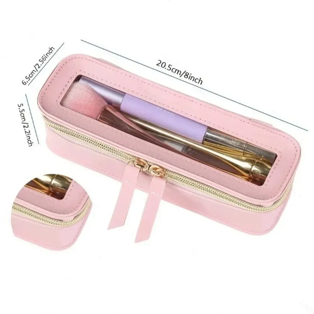 étuis cosmétiques pvc transparent fermeture éclair couleur blanc rose noir décontracté voyage cosmétiques pochettes rangement