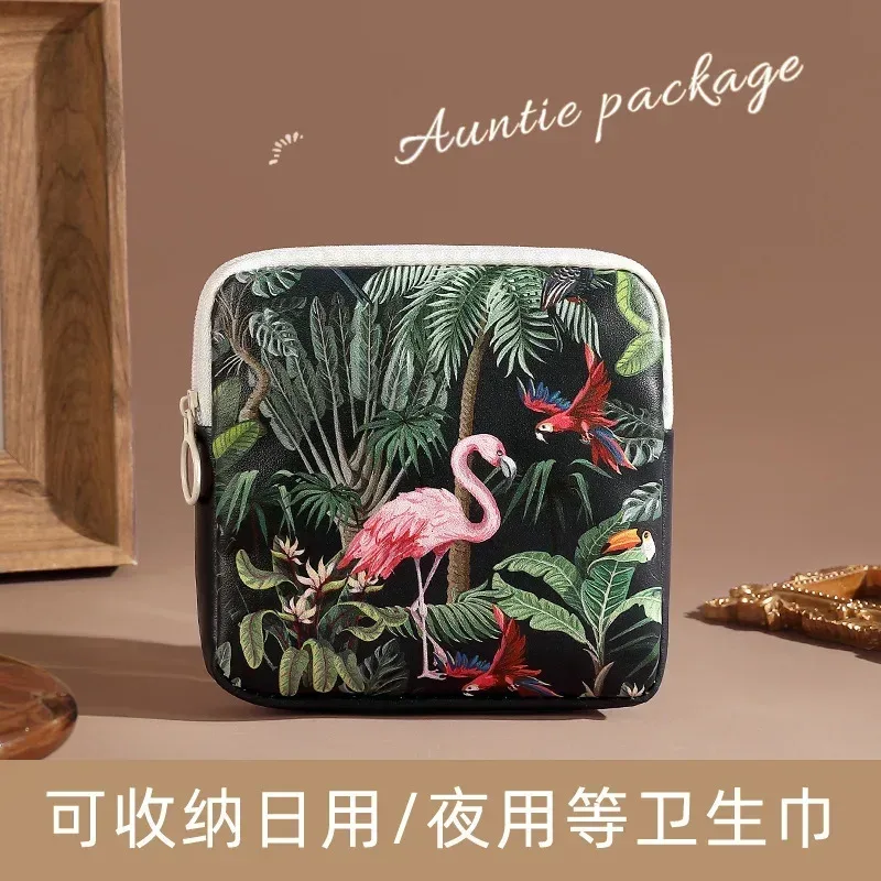 sac de maquillage cosmétique créatif, porte-monnaie de grande capacité, sac pour serviettes hygiéniques, mini organisateur de câbles de données portables pour femmes et filles