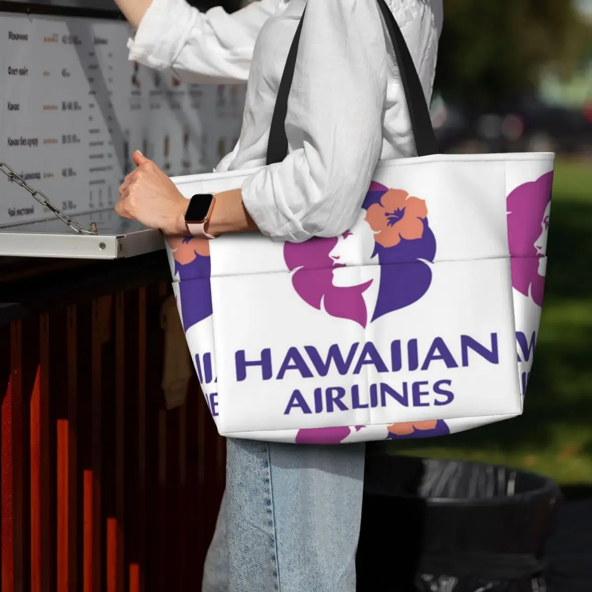Sac fourre-tout de plage et de sport pour femme, grand sac de voyage et de fitness, collection « Fin de l'été du Sud » de Hawaiian Airlines Herc Travel