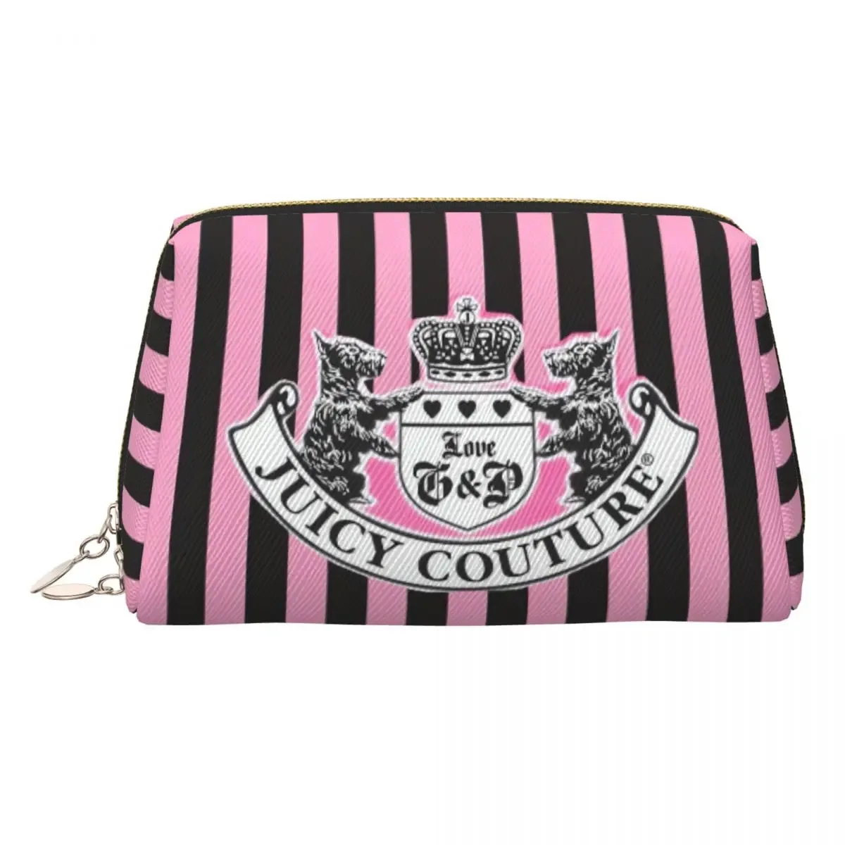 sac de maquillage j-juicy-c-couture, pochette à fermeture éclair, sacs cosmétiques de voyage, grand sac cosmétique portable en cuir pour femmes