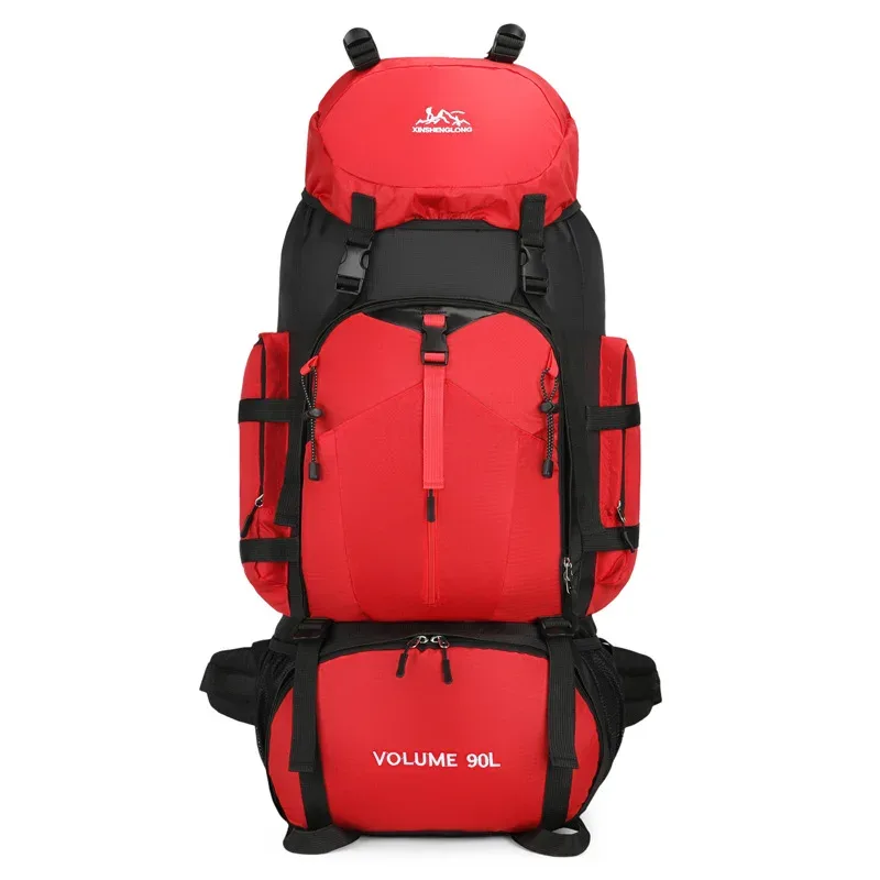 sac à dos de randonnée en plein air 90l, grande capacité, léger, pour hommes, double épaule, imperméable, respirant, confortable, oxf...
