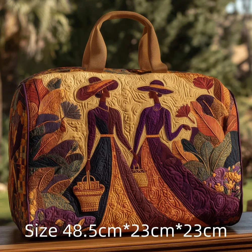 sac de voyage 3d matelassé afrique pour femme, sac de week-end bohème avec imprimé carte des femmes africaines, bagage cabine, sacs de festival uniques