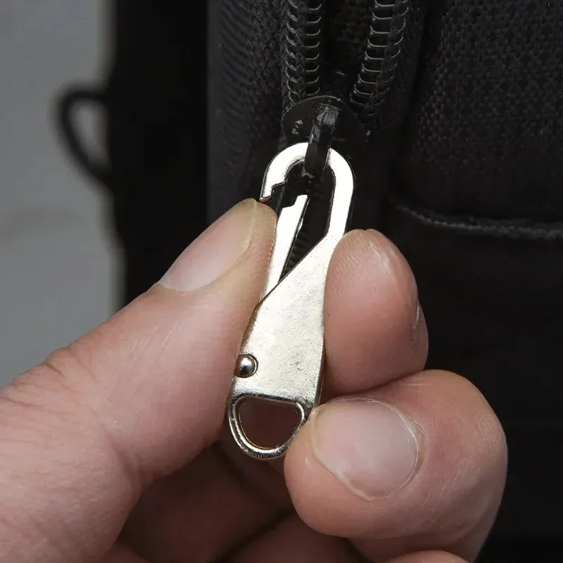 fermeture éclair zip puller métal pratique robuste remplacement bouton universal diy réparation sacs valises vêtements doré argenté noir