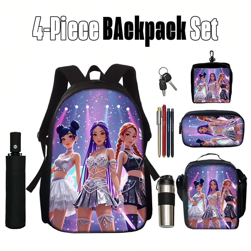sac dos polyester motifs personnages danse violet étoiles accessoires cosmétique lunch usage journalier capacité litres