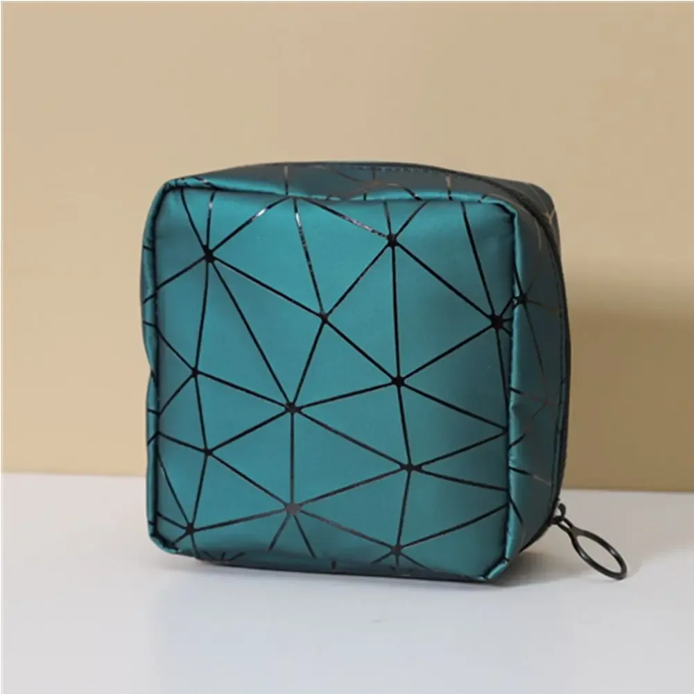 sac de rangement multifonction pour serviettes hygiéniques, motif losange, sacs de maquillage, support de poudres