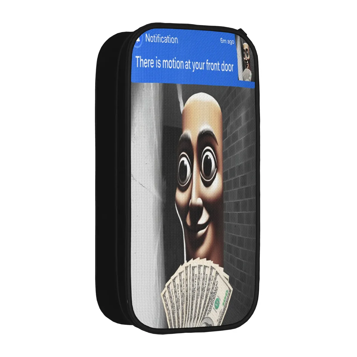 tung sahur cosplay funny calling meme wooden man brainrot trousse à crayons en toile pour garçons et filles, tendance, pour l'école