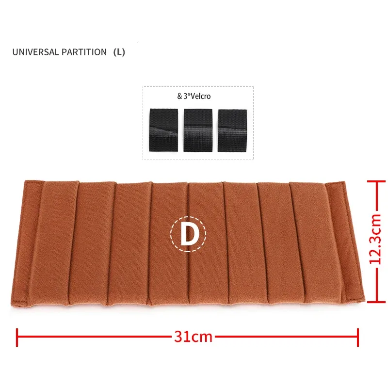 kit de séparateurs rembourrés pour sac d'appareil photo reflex numérique, inserts de protection, coussinets épais, panneaux de séparation pour sac de rangement d'appareil photo