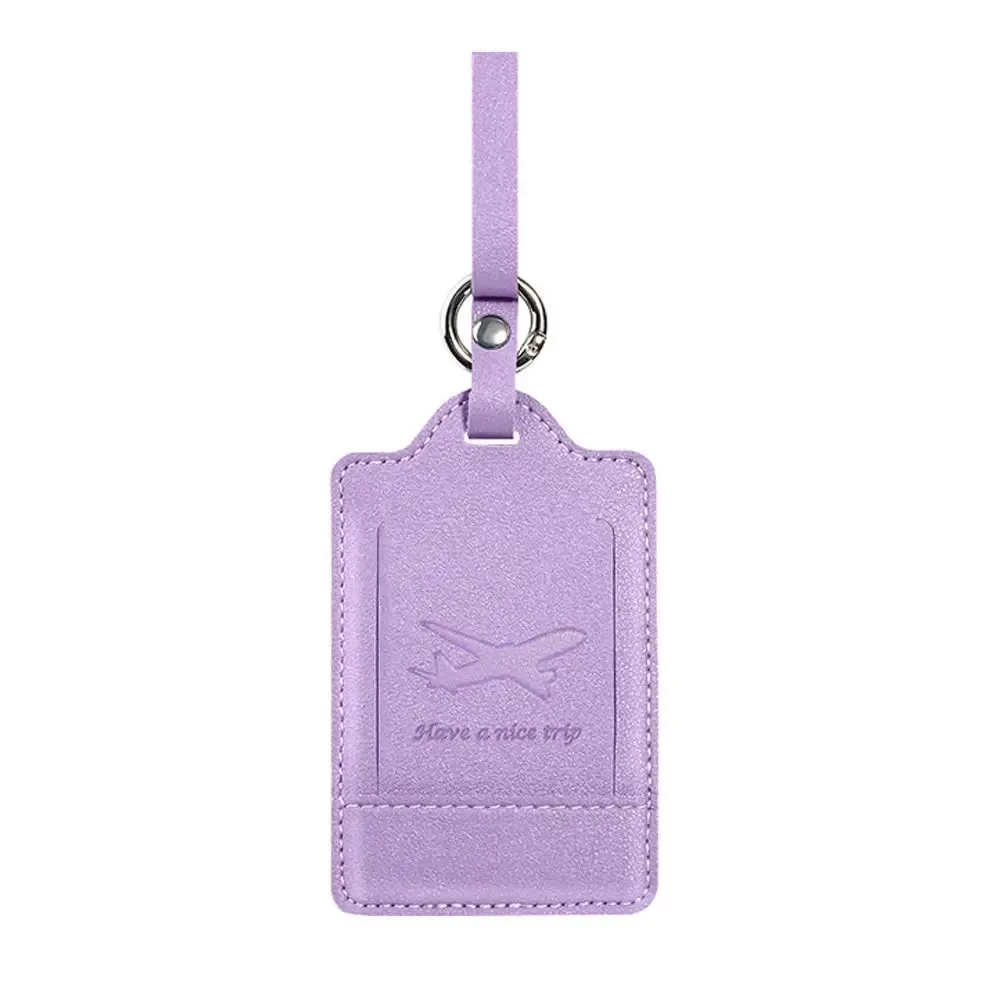 étiquettes de bagage portables en cuir pu, étiquette d'adresse de valise, étiquette de sac d'embarquement de bagages, anti-perte, accessoires de voyage