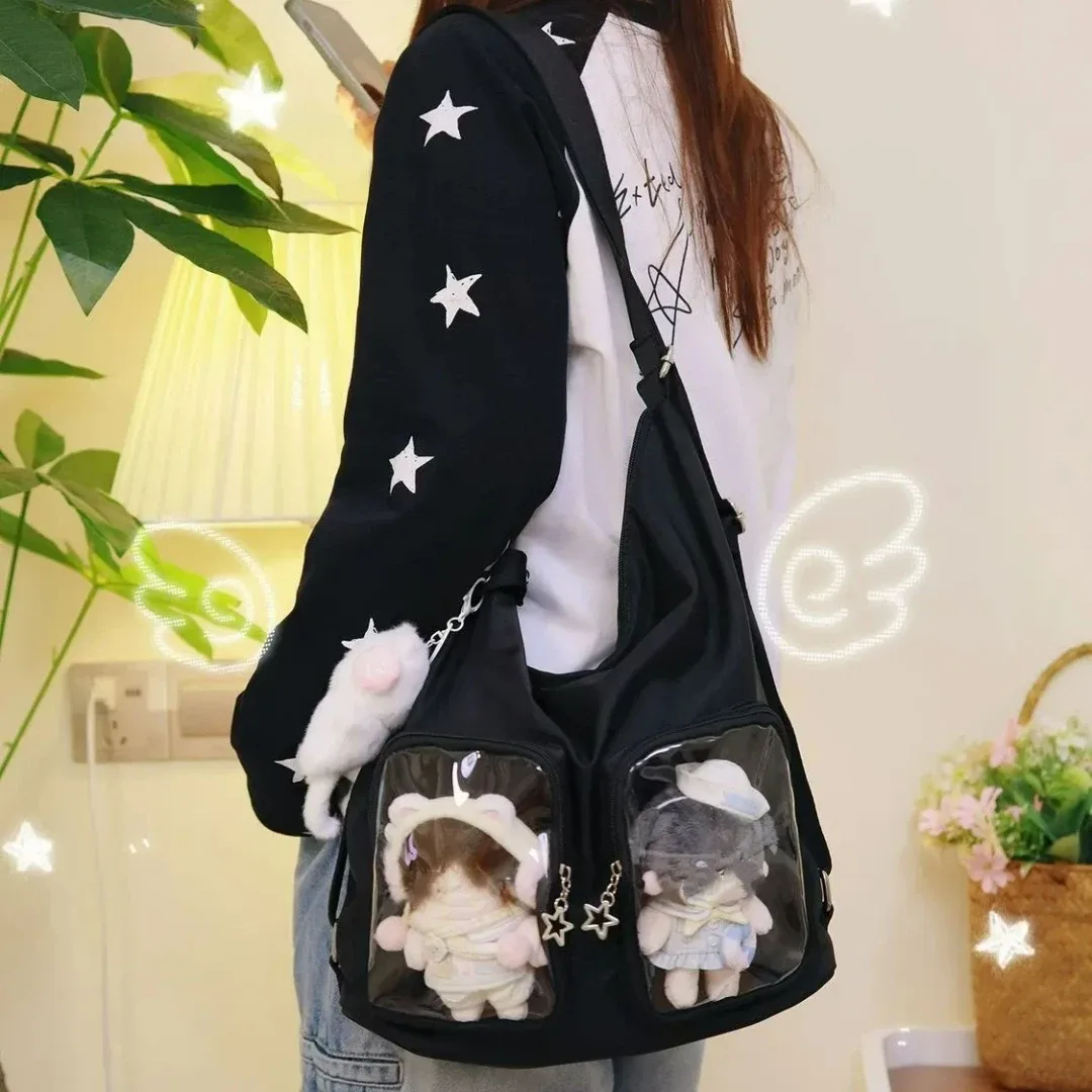 nouveau sac à bandoulière grande capacité pour femme, style preppy, sac à dos décontracté, esthétique y2k, sac ita tendance pour les trajets quotidiens
