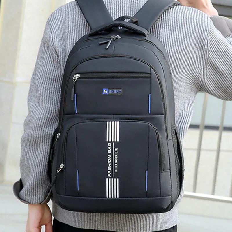 sac à dos de style neutre pour hommes et femmes, adapté aux voyages d'affaires et aux cartables pour étudiants, avec plusieurs couches de poches