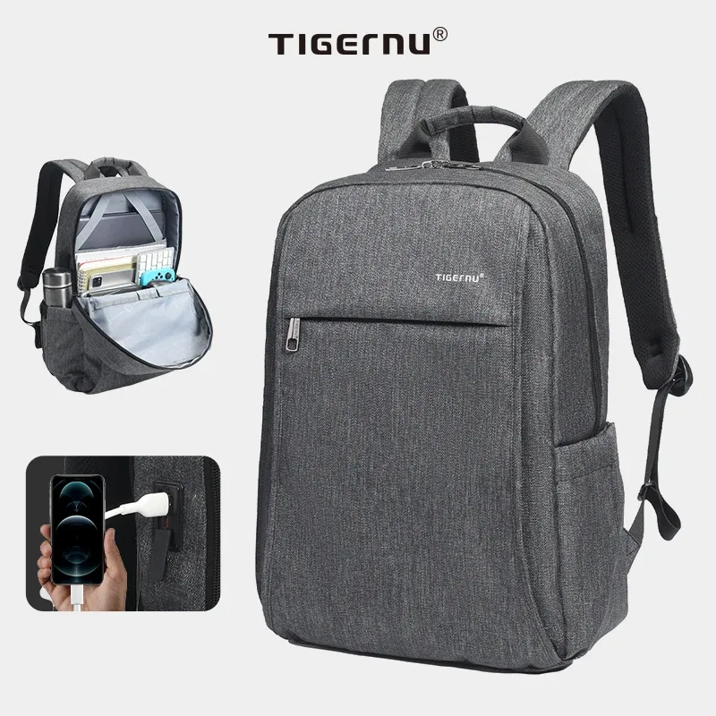 tigernu voyage sac à dos hommes usb port de chargement école sac à dos sacs pour hommes sac à dos mâle cartable en plein air sac à dos pour ordinateur portable adolescents