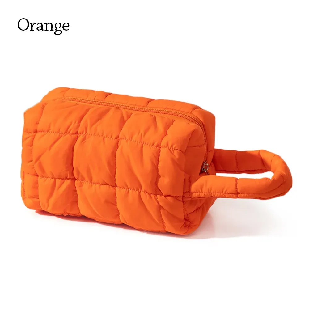 sac de maquillage portable au toucher doux, grande capacité, couleur unie, sac cosmétique multifonctionnel, trousse de toilette pour la maison et les voyages