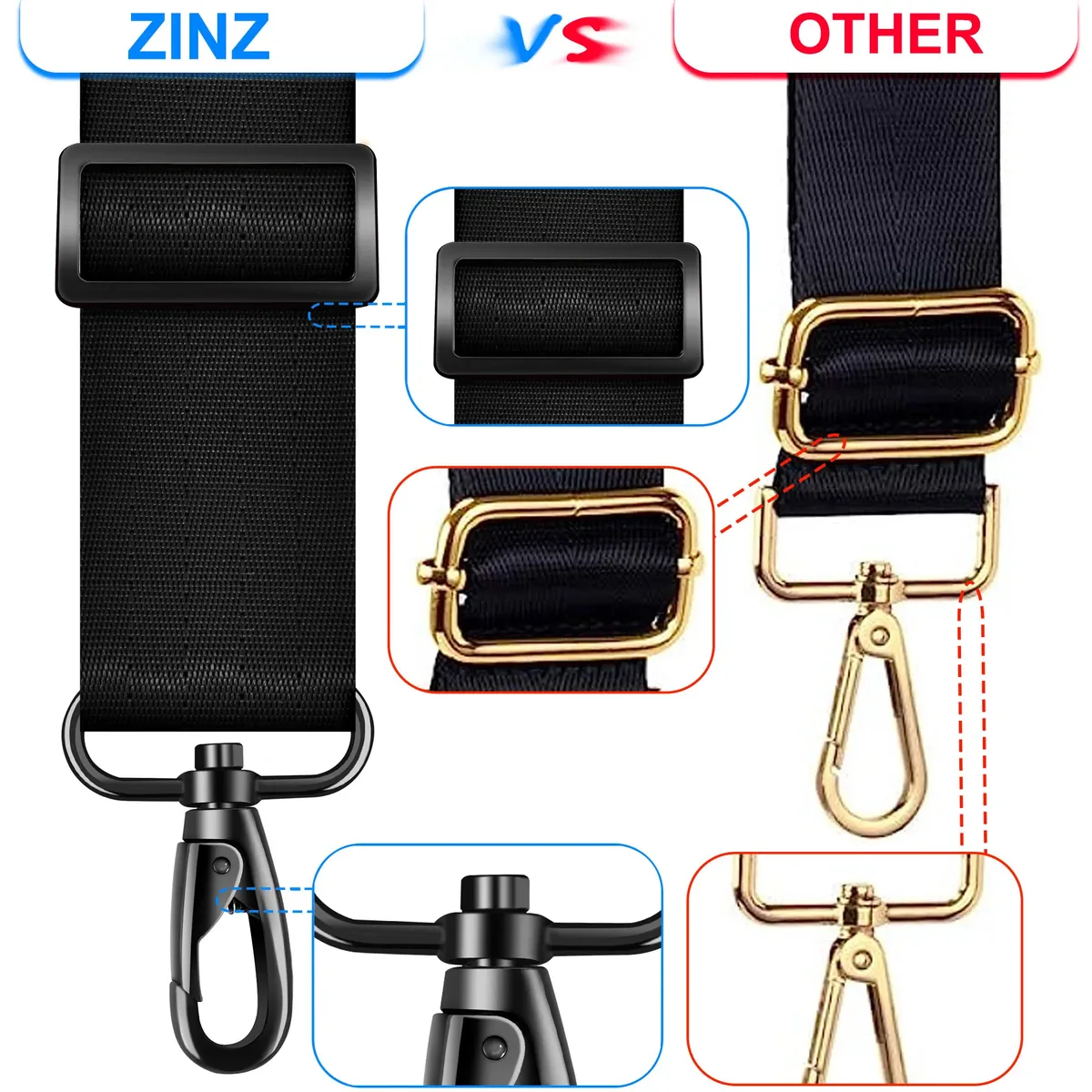 ceinture sac nylon noir rembourrée points supérieurs sacoche ordinateur portable bandoulière longueur réglable usage voyage
