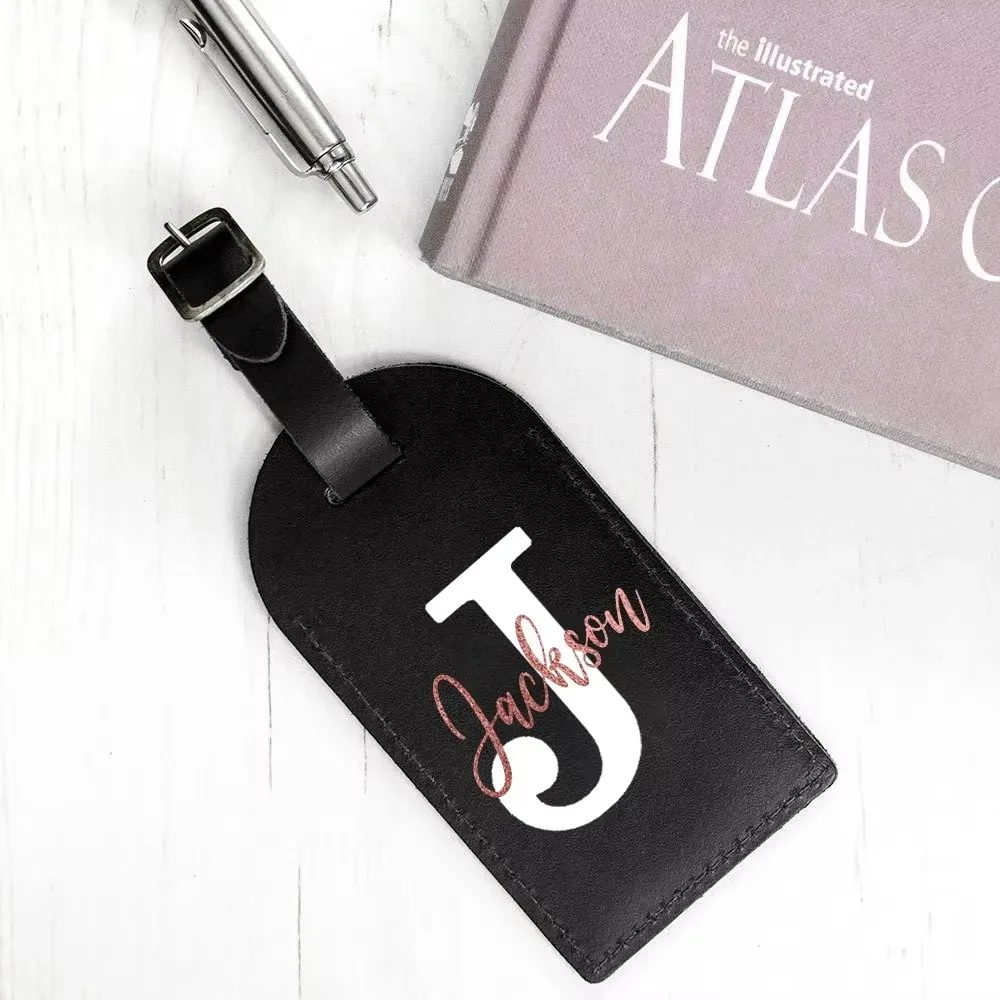 étiquette de bagage en cuir personnalisée avec nom, étiquette de valise, accessoire de voyage, cadeau de mariage pour demoiselle d'honneur et témoin