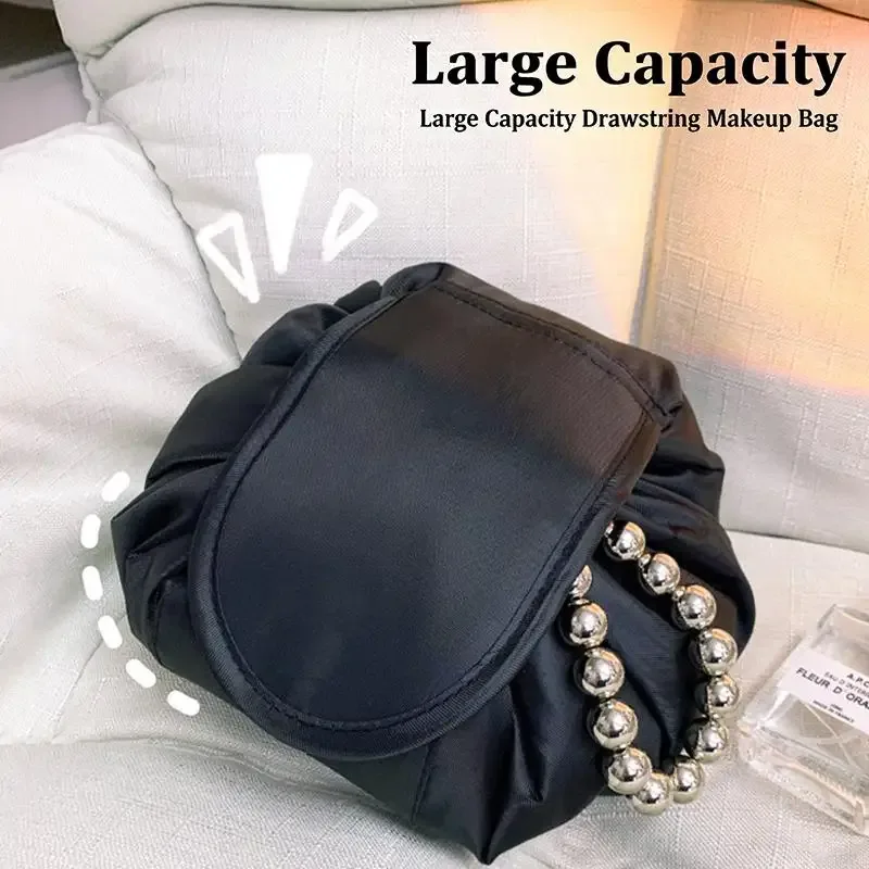sac cosmétique à cordon pour femmes, sac de rangement de voyage, trousse de maquillage portable, trousse de toilette imperméable ▪