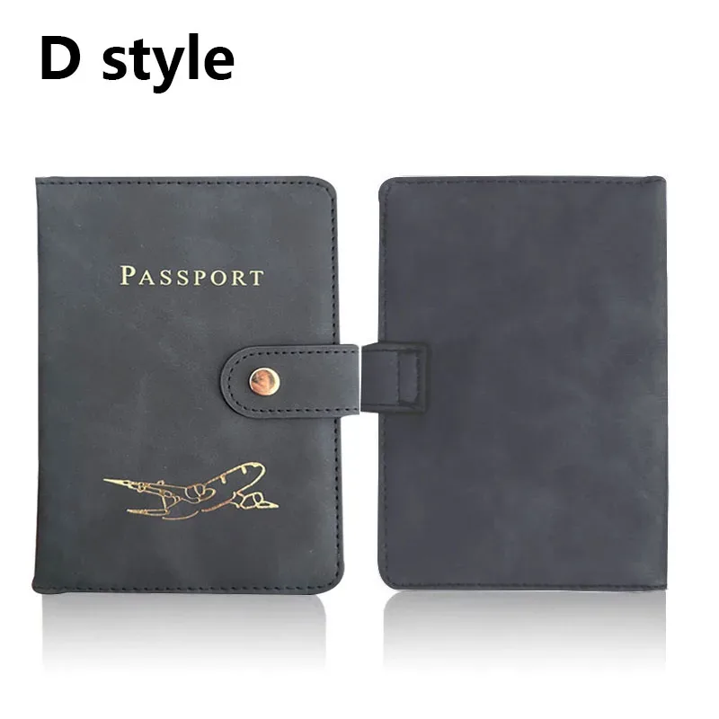 étui porte-passeport en cuir pour essentiels de voyage, portefeuille cartes de crédit, housse de passeport pour femme/homme avec boucle