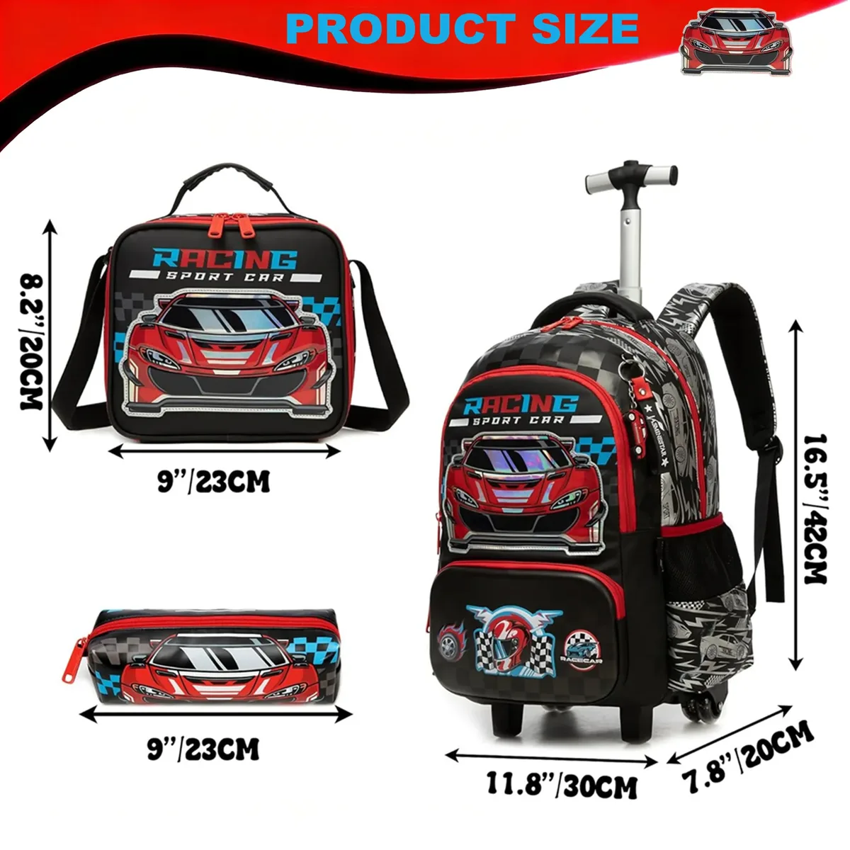 sac à dos d'école pour garçons et enfants, sacs à roulettes avec roulettes, sac à dos de voyage pour filles, sac à livres léger, fournitures de rentrée scolaire