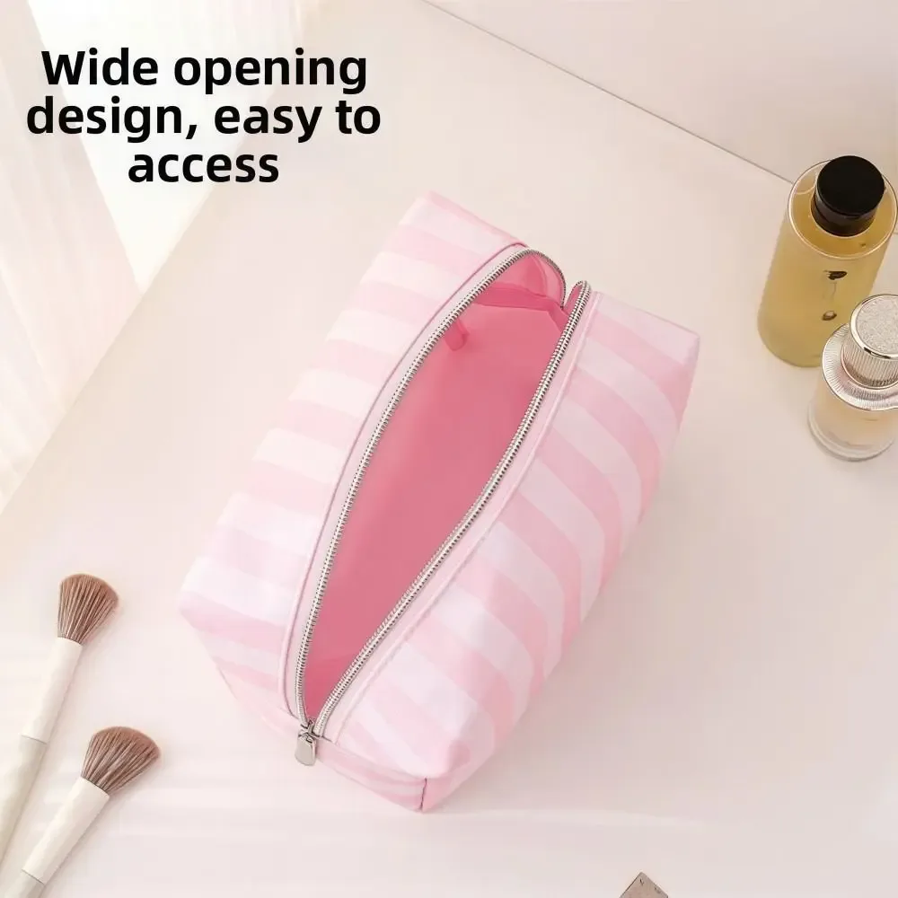 grande trousse de maquillage portable grande capacité style minimaliste sac de rangement cosmétique en tissu oxford sac de voyage pour articles de toilette