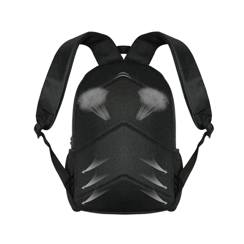 sac dos polyester hommes imprimés animaux noir lion or couronne nuages éclairs chat nuit livres objet voyage école léger bandoulière arquée