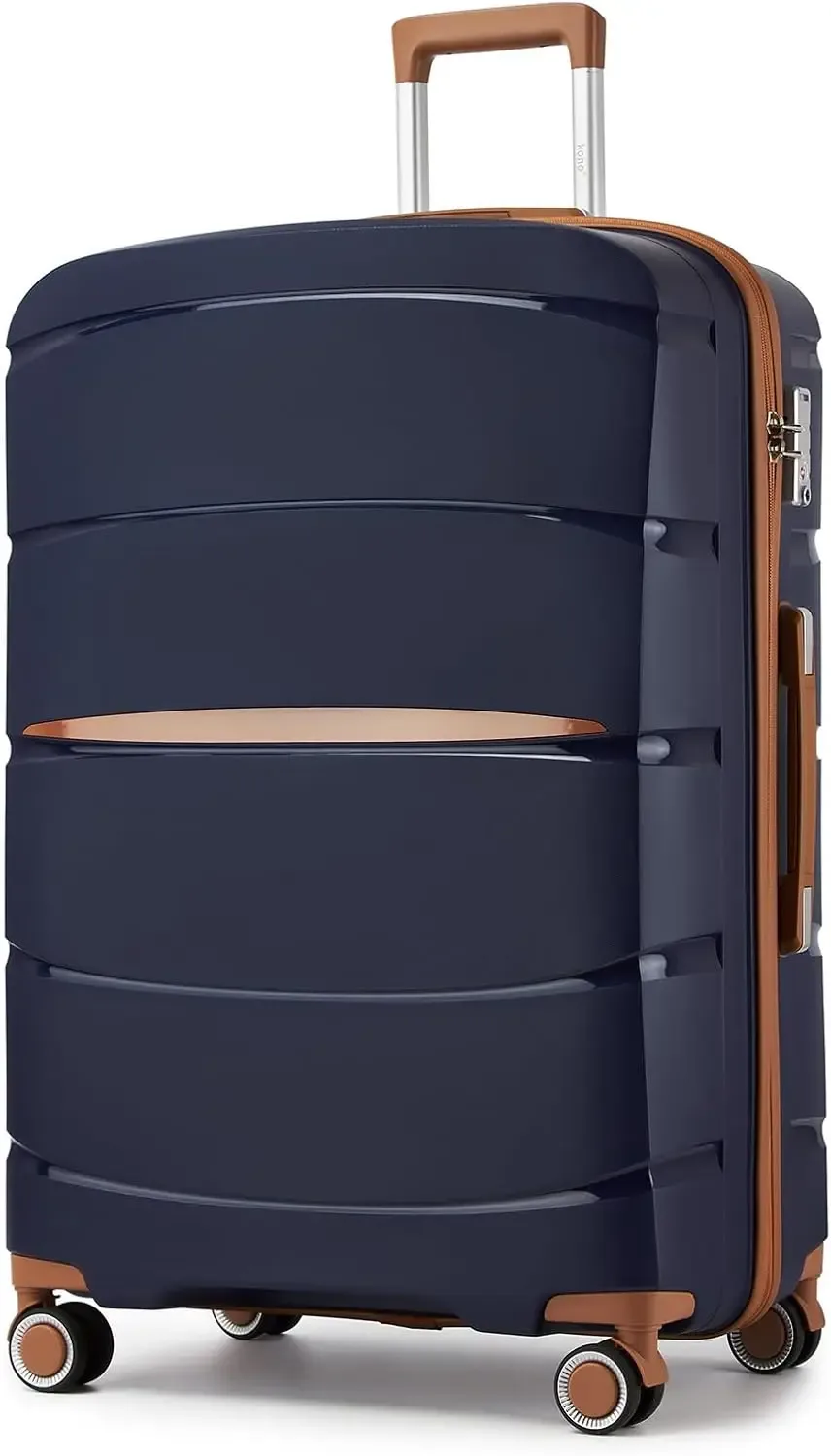 s/m/l kono valise à main légère en polypropylène 4 roues spinner chariot rigide et serrure tsa