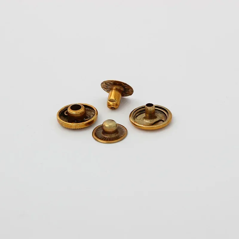 lèvent pression décoratifs en cuivre arc-en-ciel pour vêtements et sacs à dos, boutons à pression en métal, 10 couleurs, 12mm, 20-100 ensembles