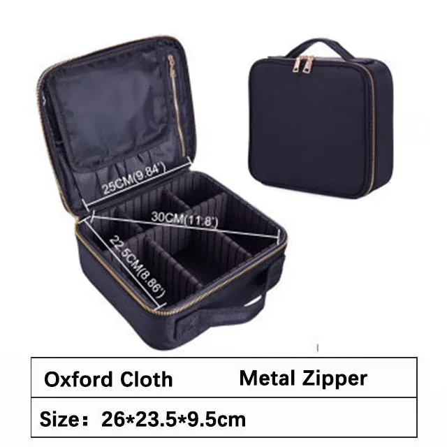 trousse de maquillage professionnelle de marque féminine, organisateur de cosmétiques d'esthéticienne à la mode, boîte de rangement, valise à outils pour ongles, sac de maquillage pour femmes