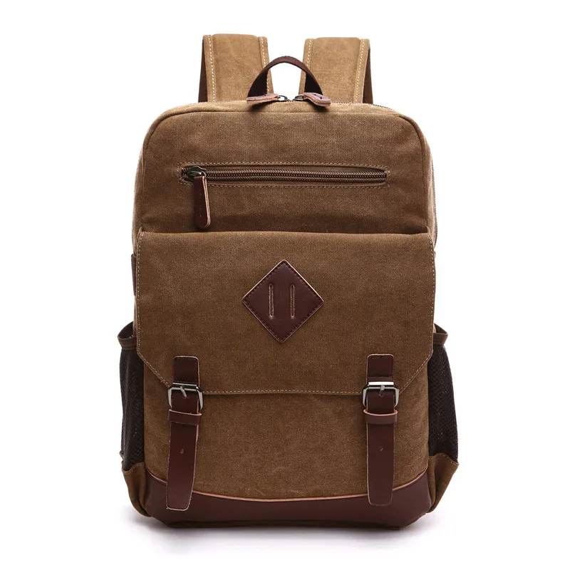 sac à dos vintage en toile pour homme, grand format, compatible avec la plupart des ordinateurs portables de 15,6 pouces, sac d'école, sac de randonnée, sac de voyage
