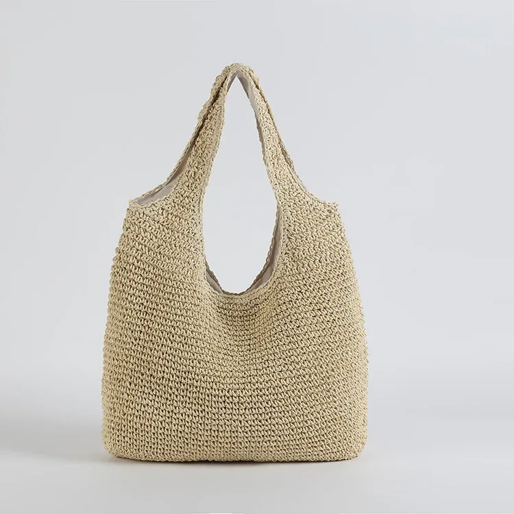 2023 mode rotin femmes sacs à bandoulière wikcer tissé femme sacs à main grande capacité été plage sacs de paille fourre-tout décontracté sacs à main