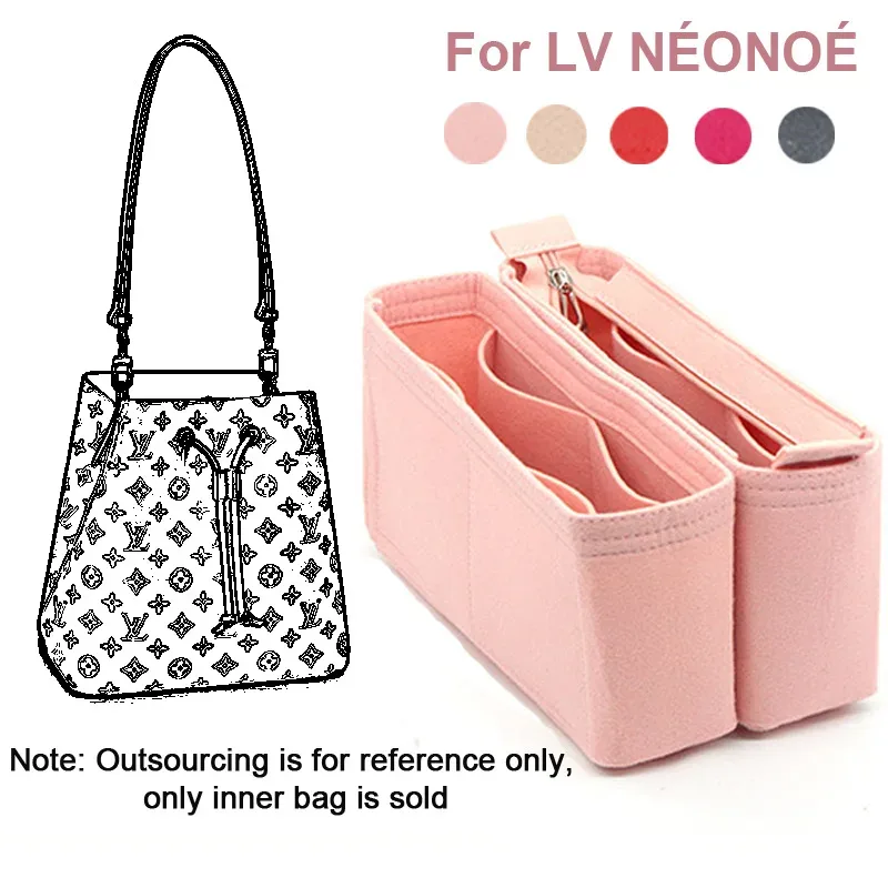 convient pour neonoe seau feutre tissu insérer sac organisateur maquillage sac à main organisateur voyage sac à main intérieur sacs à cosmétiques portables