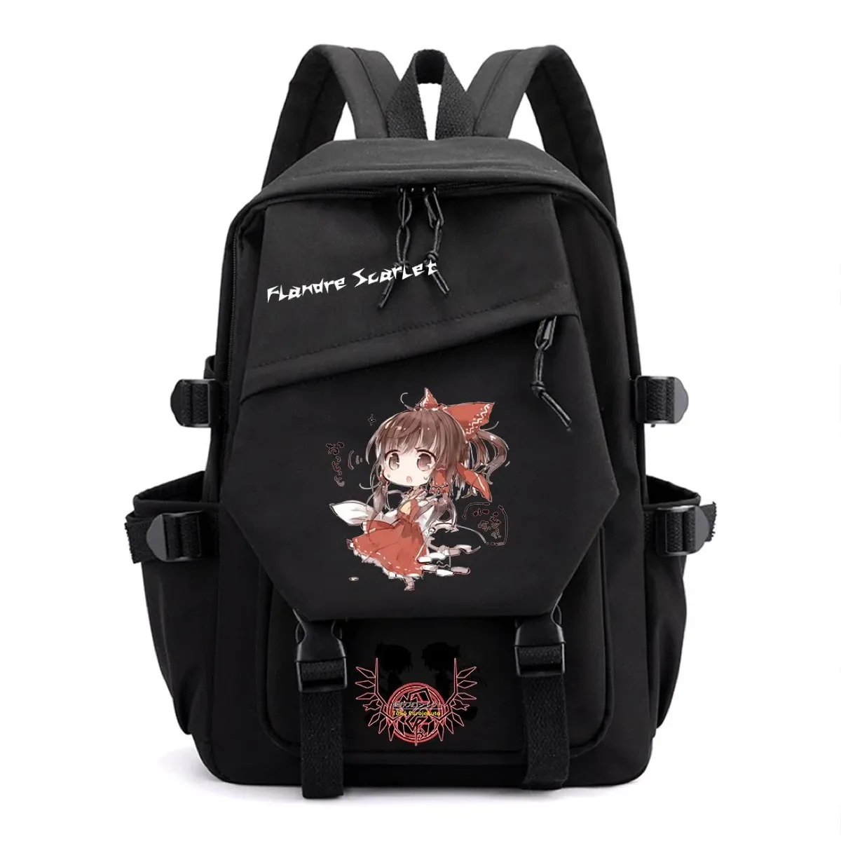 sac à dos touhou project ‌ sac à dos de voyage de grande capacité pour étudiants, imprimé dessin animé hakurei reimu kirisame marisa