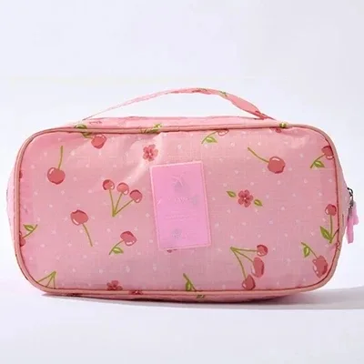sac de rangement de voyage étanche multi-compartiments pour sous-vêtements, étui portable pour soutien-gorge et chaussettes, pochette de lingerie multi-imprimés pour femmes