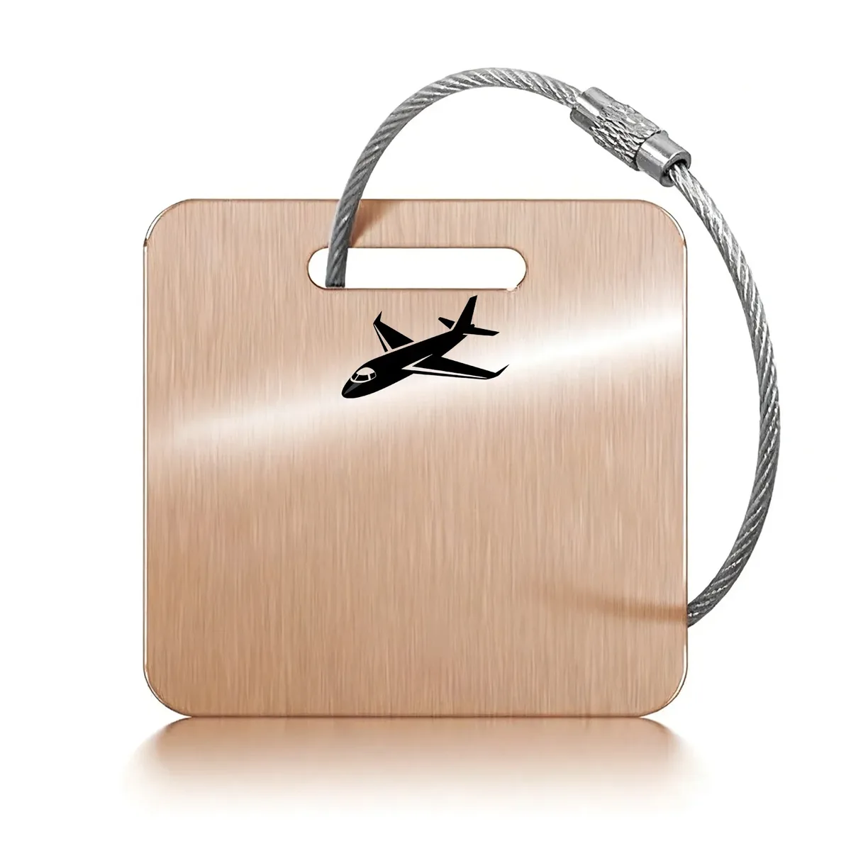 étiquette bagage métal carrée anse métal personnalisable voyage identité sécurité antiperte multicouleur travels accessoire