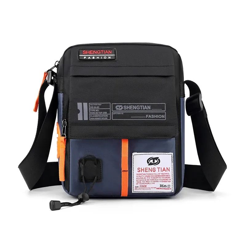 sac bandoulière oxford imperméable pour homme, antivol, multi-poches, pochette pour téléphone, pour les trajets quotidiens et les voyages, petit sac à fermeture éclair