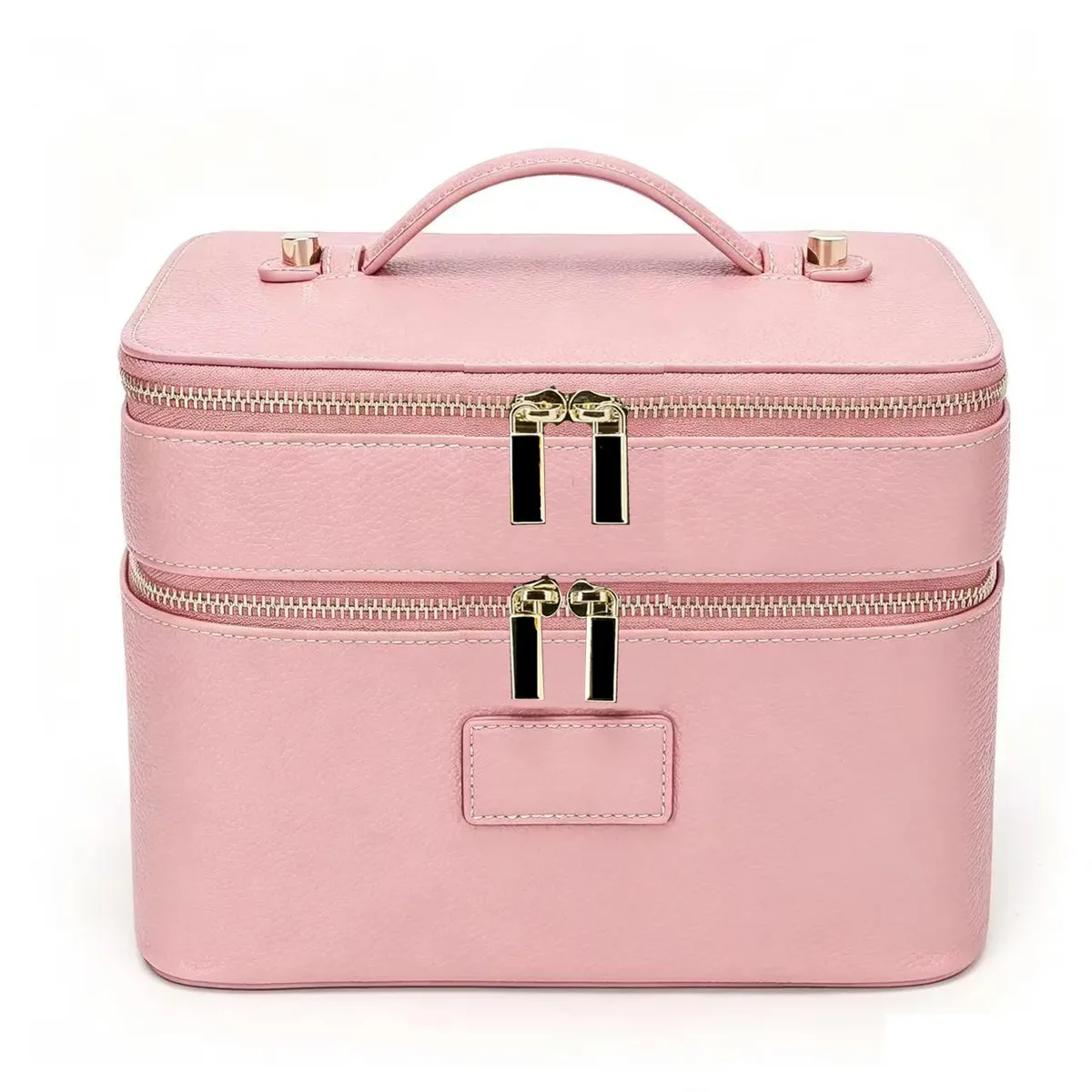 sac de maquillage professionnel portable à double couche, boîte de rangement pour cils, sac cosmétique multi-compartiments, étanche, pour les voyages et les loisirs