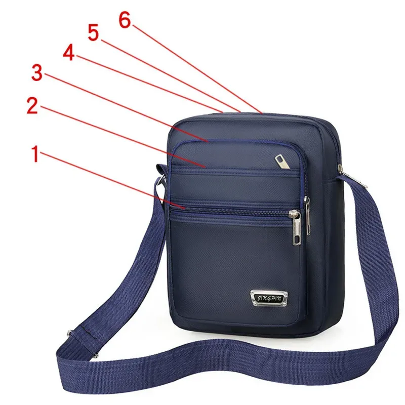 1pc sac à bandoulière pour hommes affaires loisirs grande capacité sac à main portable multicouche étanche été hommes sacs à bandoulière