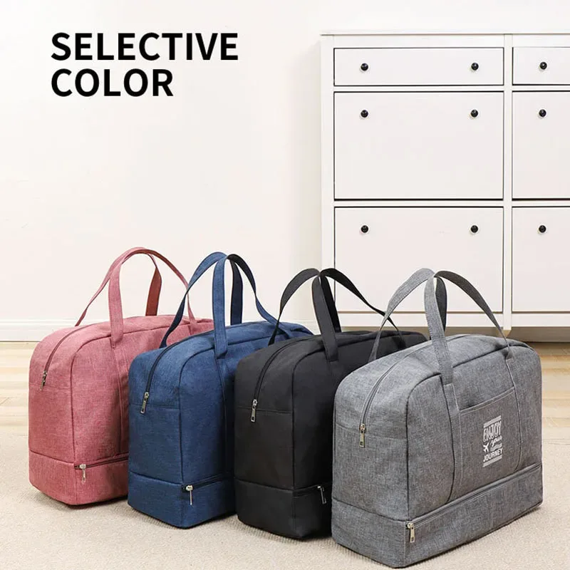 sac de sport et de voyage grande capacité en tissu oxford pour le yoga, la gym, les week-ends, sac à main de voyage pour femmes et hommes, organisateur de bagages