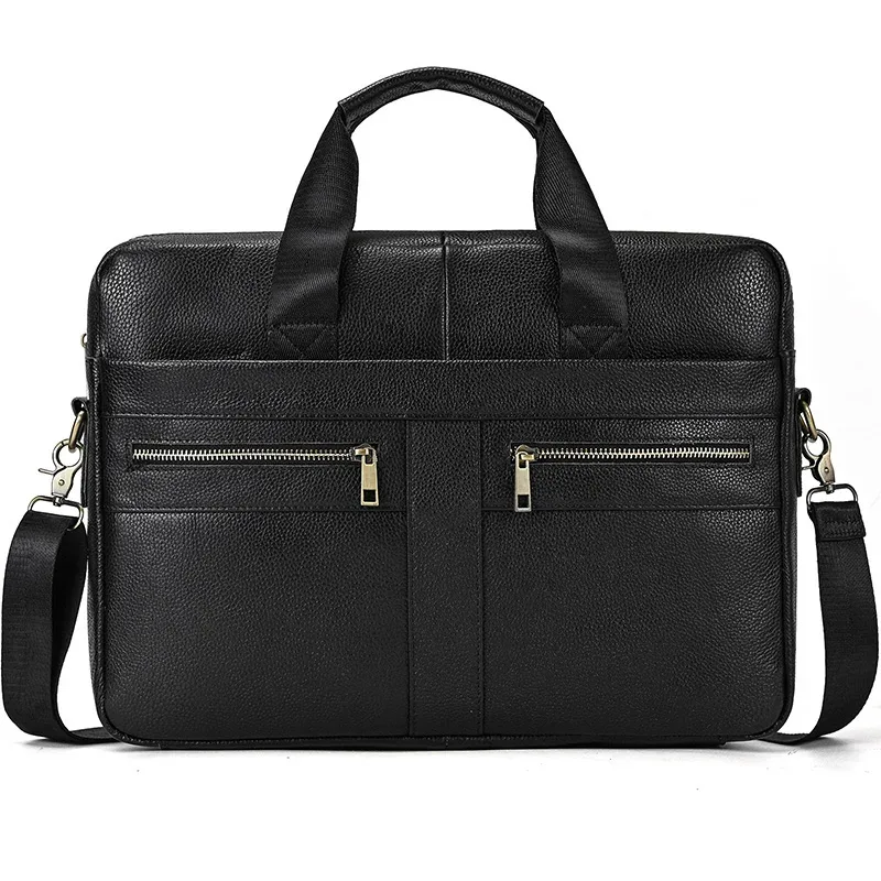 luufan-sac à main en cuir véritable pour homme, sac à bandoulière, sac à main pour ordinateur portable, a4, bureau, affaires, bombes, étui, convient pour pc 15"
