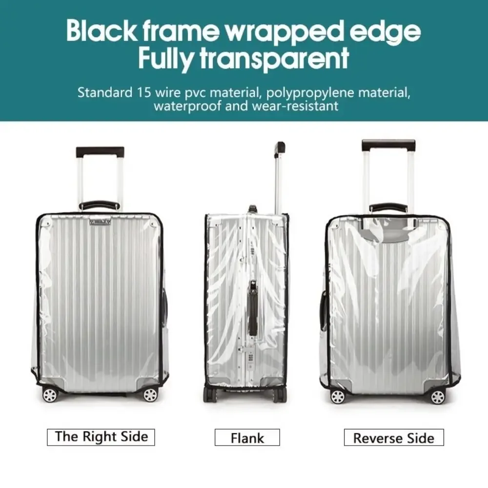 nouveau 16-28 pouces housse de bagage de voyage pvc housse de protection étanche anti-poussière transparent valise protecteur couverture bagages