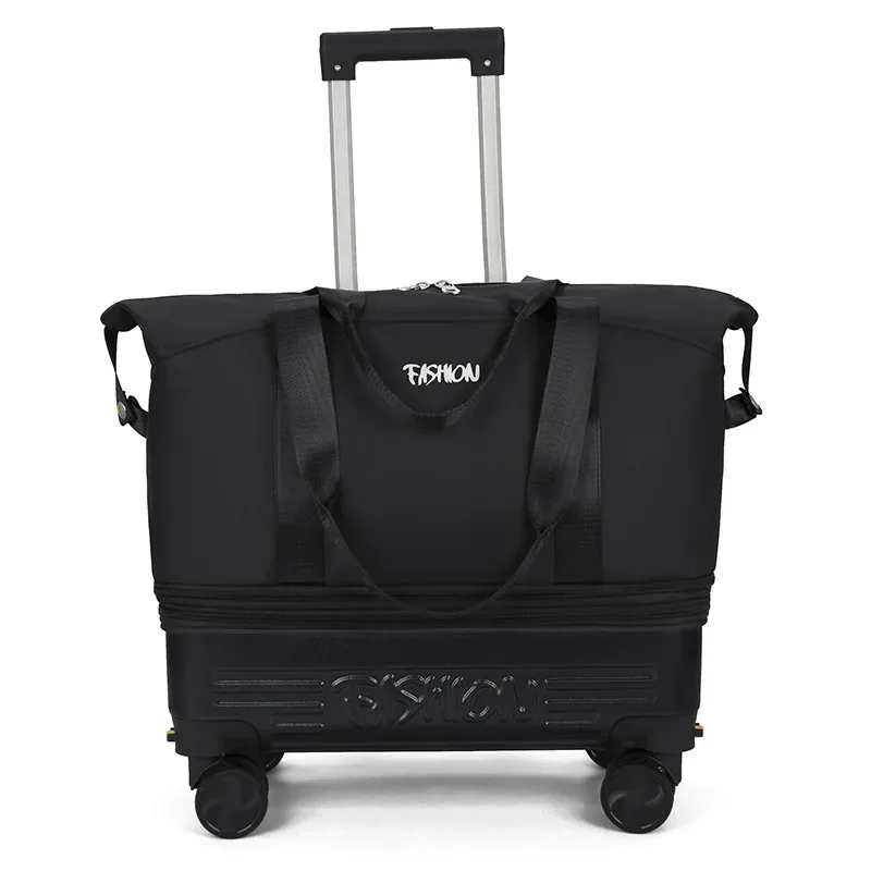 sac de voyage léger avec roues multidirectionnelles, rangement compact, sac à bagages pour les voyages courts et les déplacements professionnels