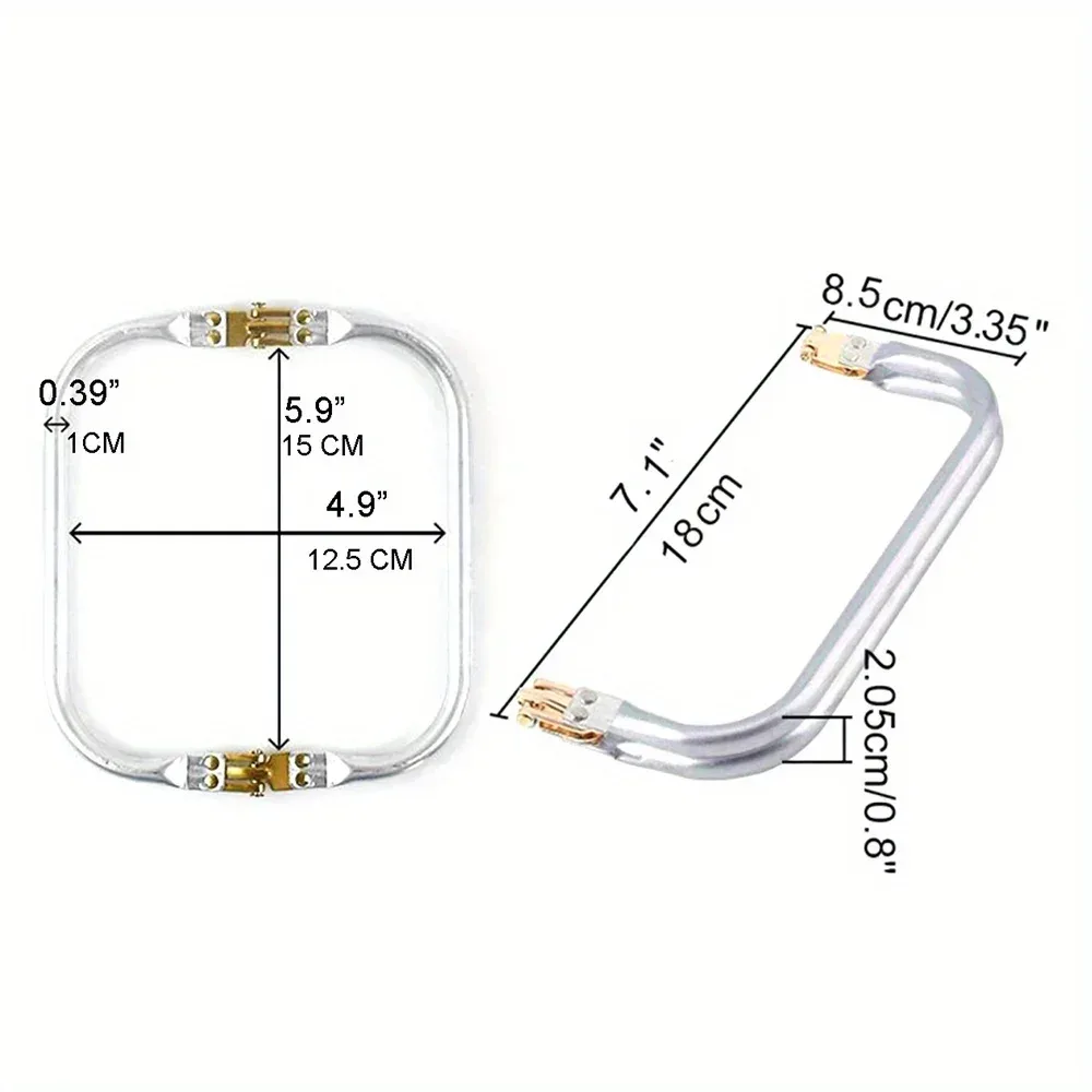 poignée verrouiller métal argenté finition brillante forme arrondie incurvée bouton doré fermoir pratique voyage sac pliable