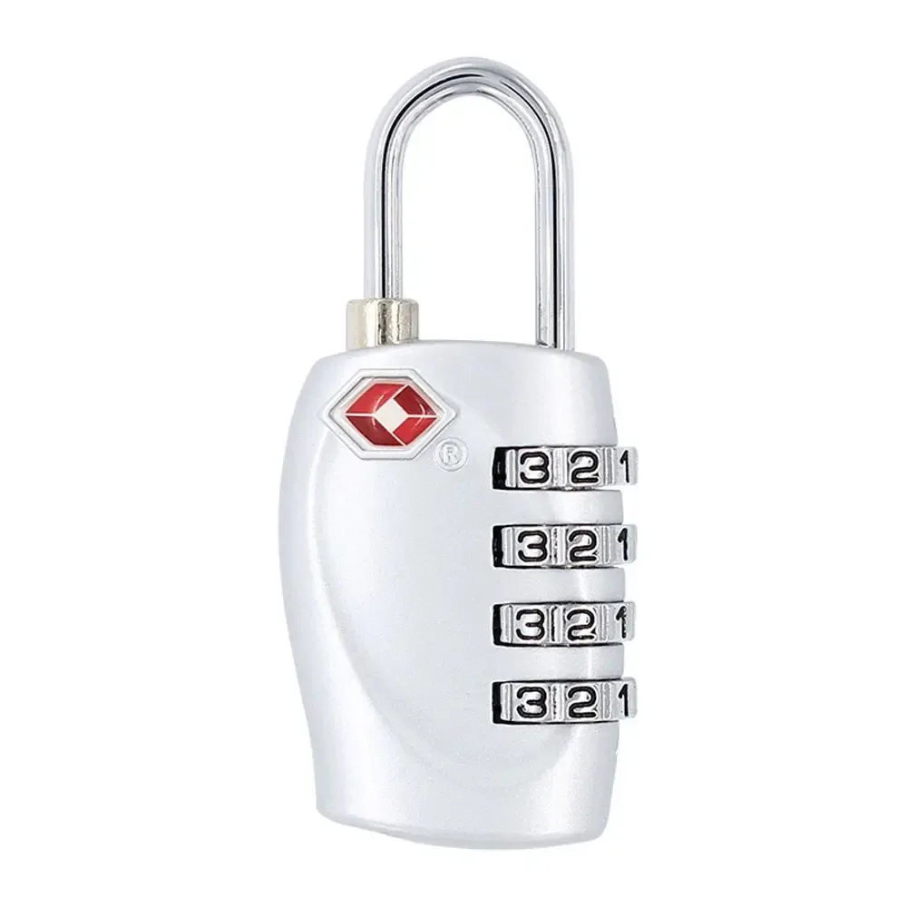 cadenas combiné serrure tsa métallique noire blanche logo rouge chiffres rotatifs poignée voyage sécurité valises bagages