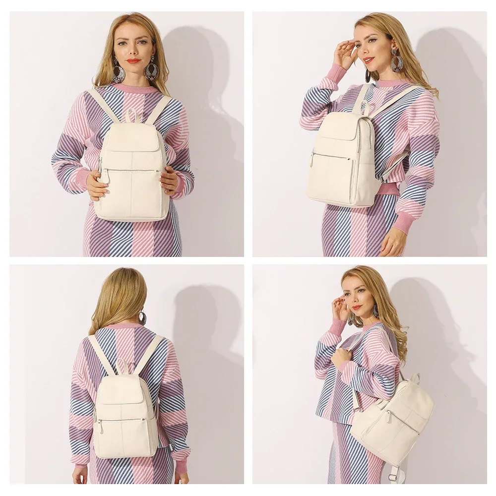 zency – sac à dos en cuir marron pour femmes, sac à dos de voyage de grande capacité de qualité supérieure a ++ pour femmes, pour les navetteuses